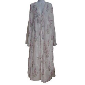 ACOA Collection Fairycore Whimsy Coquette Long Sheer Floral Long Cover L